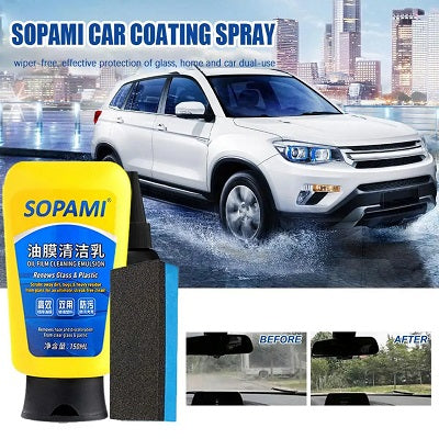Limpiador de vidrio con de película de aceite Sopam
