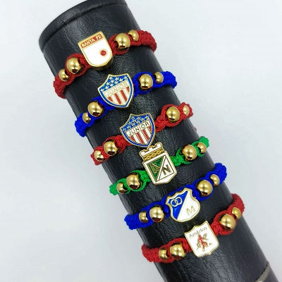 PULSERA TEJIDA DE EQUIPO HINCHA FUTBOL