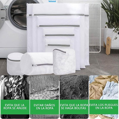 Kit X8 Bolsas Malla Para Lavadora Ropa