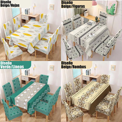 Combo Mantel Comedor + 6 Forros de Silla
