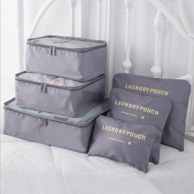 Set con 6 organizadores de bolsas de viajes