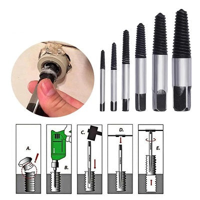 KIT EXTRACTOR DE TORNILLOS 5 PIEZAS DE GRIP&PULL®